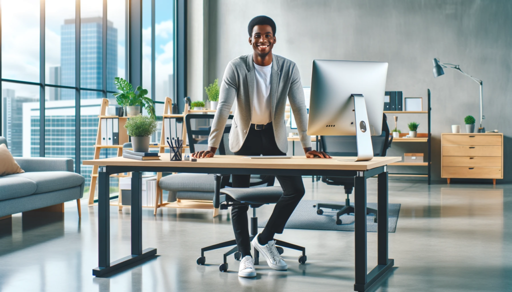 bureau assis debout solution contre mal de dos en télétravail