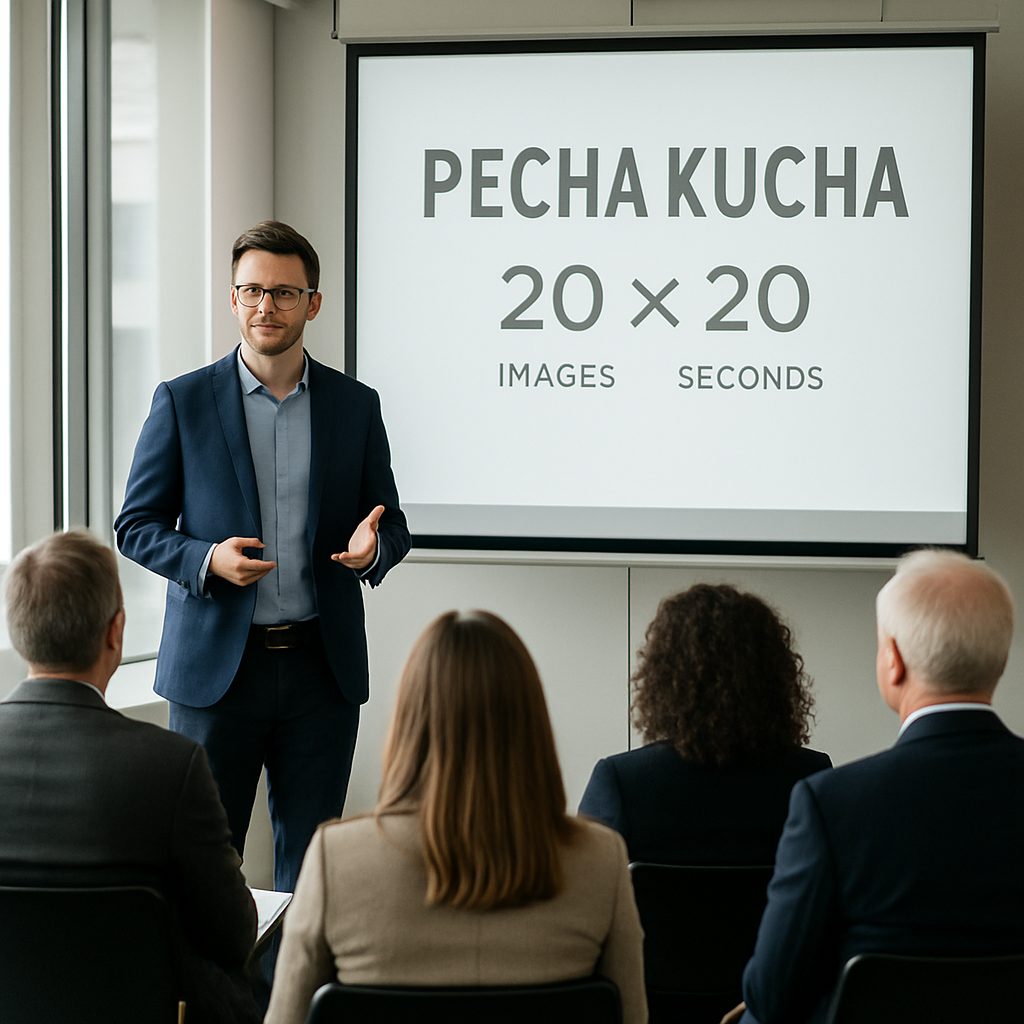 découvrez la méthode pecha kucha : apprenez à captiver votre auditoire grâce à des présentations dynamiques en 20 images de 20 secondes chacune. conseils, astuces et exemples pour réussir vos interventions et marquer les esprits !